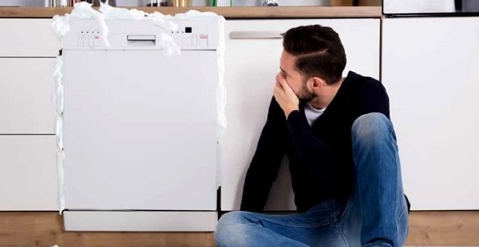 how to get dish soap out of dishwasher