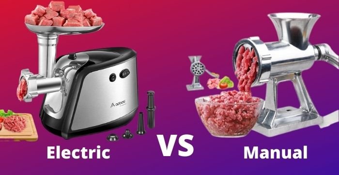 manual meat grinder vs. electric