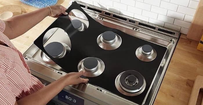 Custom Fit Protective Stove Liner for Samsung Gas Range Spill Guard Gas Range Protector Skywin Stovetop Cover 