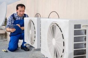 HVAC professional for an AC repair job